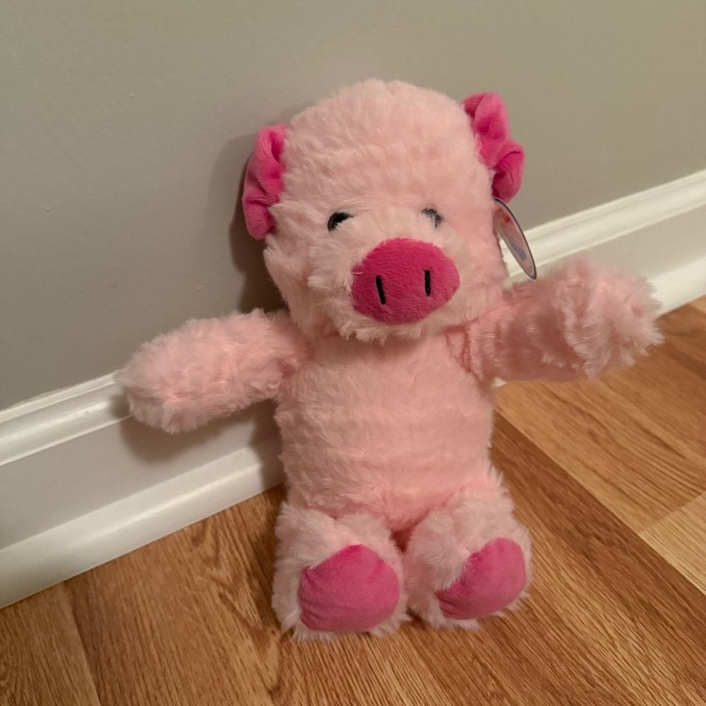 Stuffed pink pig